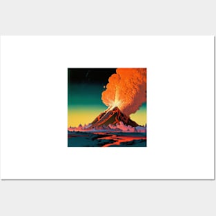 Fiery eruption 1 Posters and Art